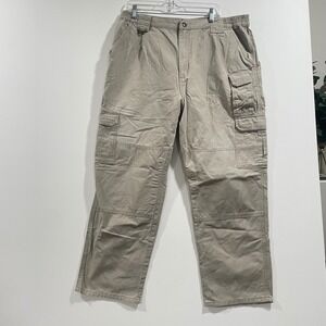 5.11 Tactical Series Mens Khaki Cargo Pants 74251 Cotton Canvas 38x30 Tan